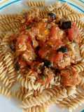 Pasta con salsa de sardinas