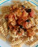 Pasta con salsa de sardinas