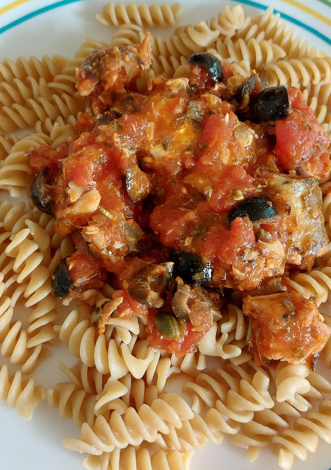 Una foto de Pasta con salsa de sardinas