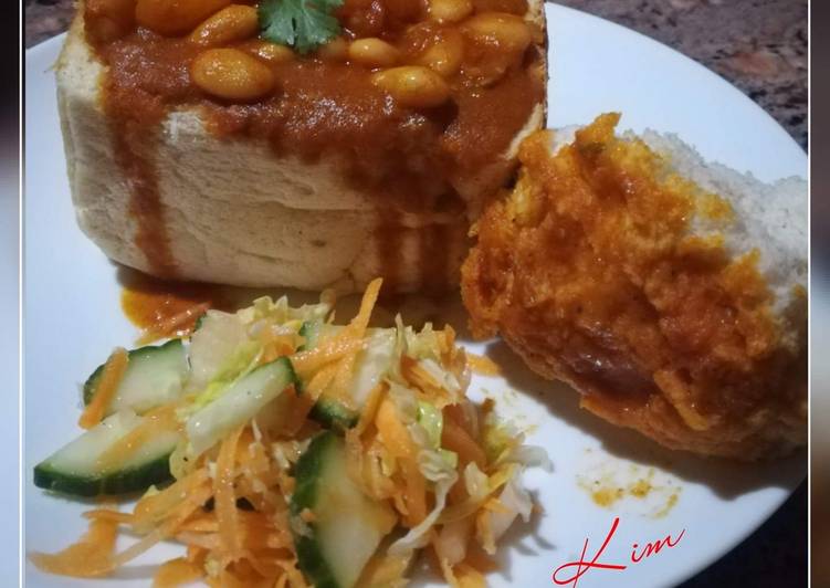 Simple Way to Make Super Quick Homemade Kim&#39;s Beans Bunny chow