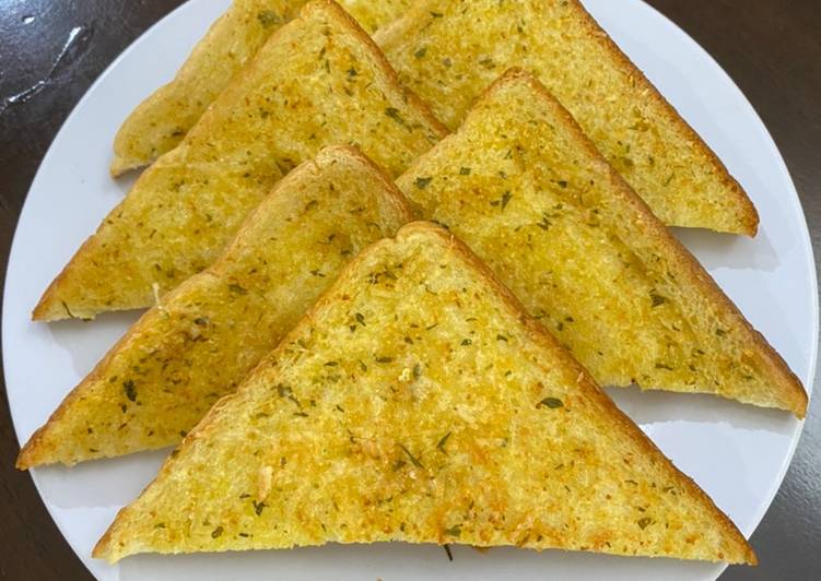 Cara Gampang Menyiapkan Garlic bread cheese roti tawar Anti Gagal