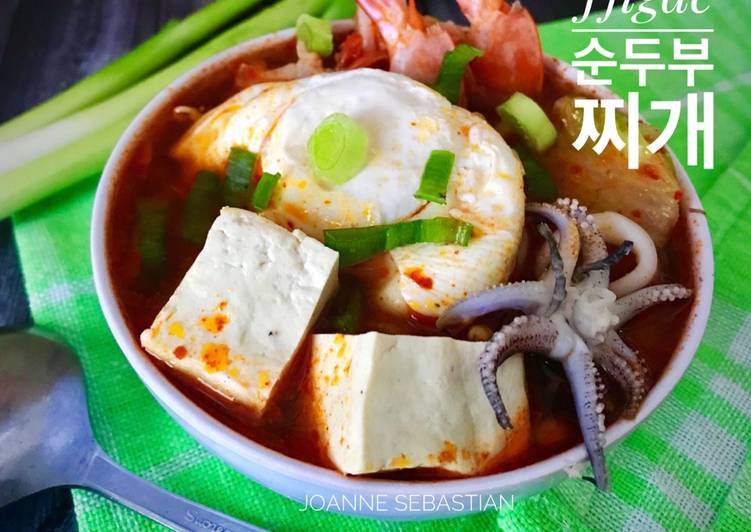 Resep Sundubu Jjigae (순두부 찌개) -keto #ketopad_cp_seafood Lezat