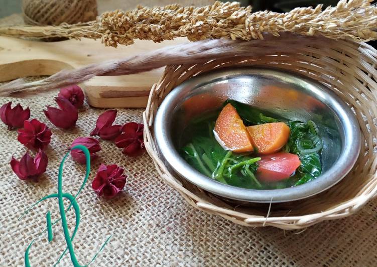 ragam membuat Sayur Bayam Apa Adanya🤭 yang sedap