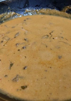 A picture of Mushroom butter masala.