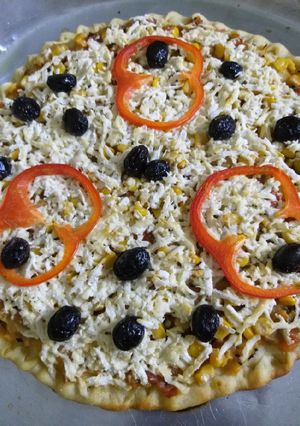 صورة لوصفة بيتزا 😋😋