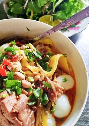 Hình của món Mỳ Quảng Gà.