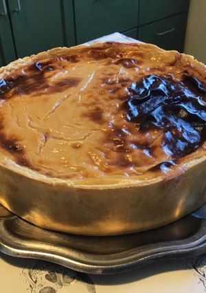 Une photo de Flan pâtissier aux cerises