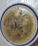 Sopa de chuño con olluco y carne de cordero
