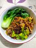 Mie Ayam Vegan (dengan Proteina), Simpel dan Praktis!