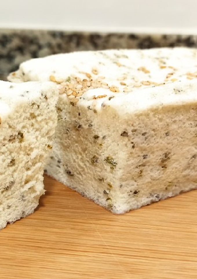 Una foto de Falso Pan de Molde 🍞 con harina de arroz y clara de huevo🥚