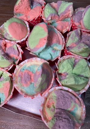 Foto resep Bolu kukus pelangi