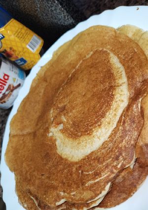 صورة لوصفة بان كيك بدون بيض وزيت 😋