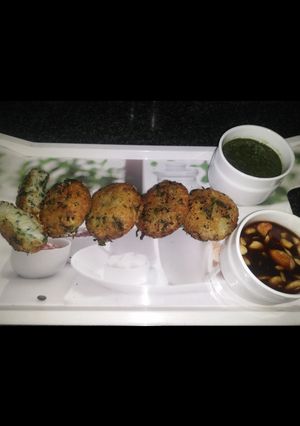 A picture of Potato corn patties.