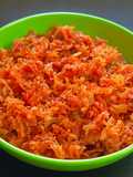 Raw papaya Sambharo with a kick