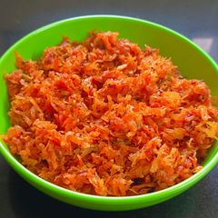 A picture of Raw papaya Sambharo with a kick.