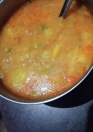 A picture of Tamatar matar Aloo ki sabji.
