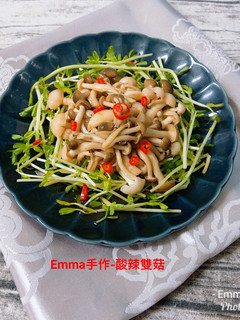減醣夏日涼拌菜-酸辣雙菇 的食譜成品照片