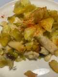 Baccalà porro e patate al forno