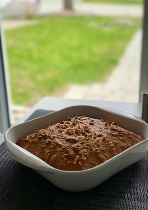 عکسی از دستور کیک موز گردویی