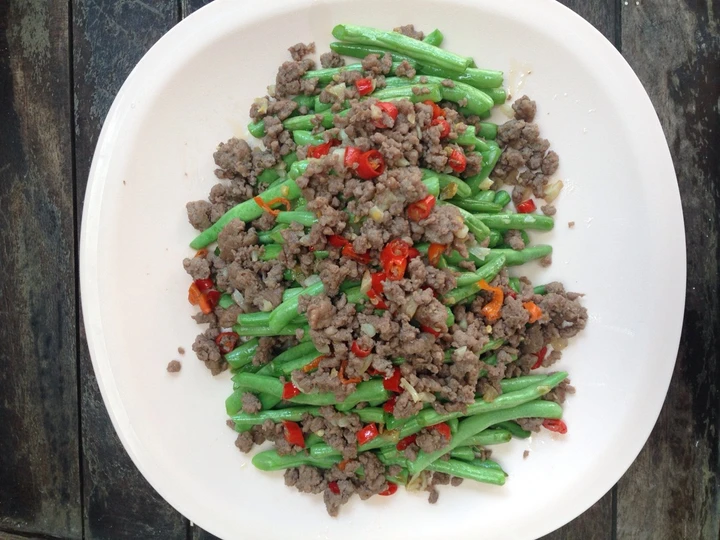 Cara Sederhana Membuat Resep  Tumis buncis siram daging cincang yang Menggugah Selera, Enak