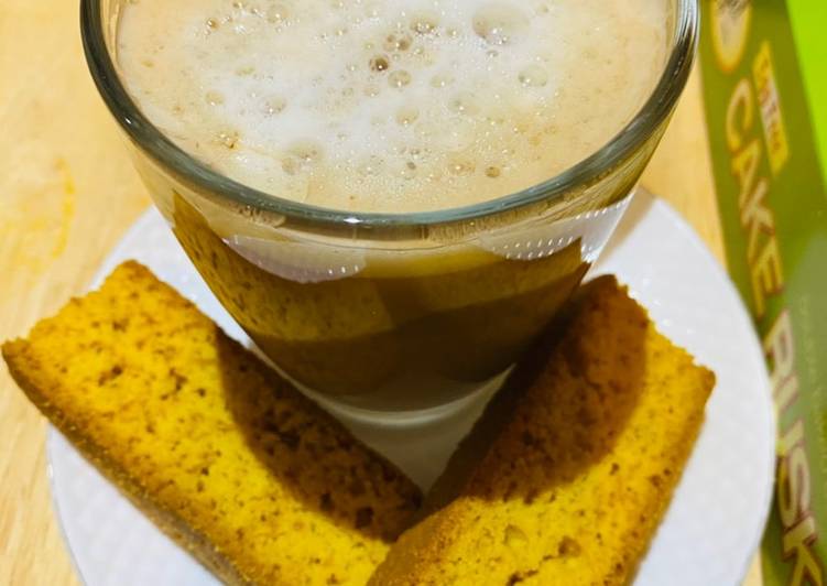 Recipe of Any-night-of-the-week Soya milk Sweet kettle Tea (chai) ☕️ with no sugar