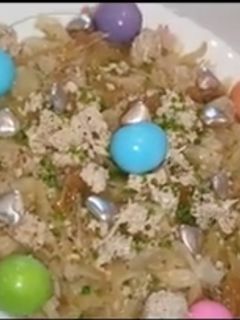 صورة لوصفة رفيس أو المسمن بالزبيب وحلوة ترك