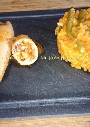 Foto principal de Calamares rellenos con arroz y verduras