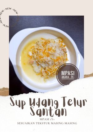 Foto resep MPASI 1y+ : Sup Udang Telur Santan