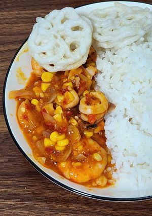 Foto resep Seafood Saus Padang (Cumi, Udang)