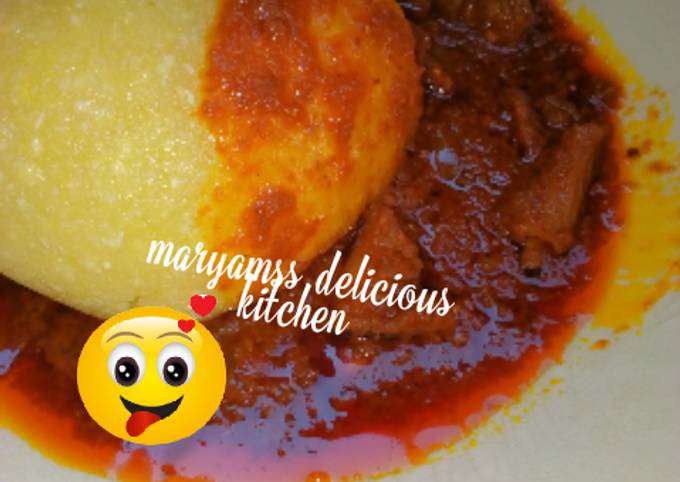 Recipe of Quick Eba and stew