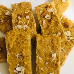 A picture of Malai besan Burfi.