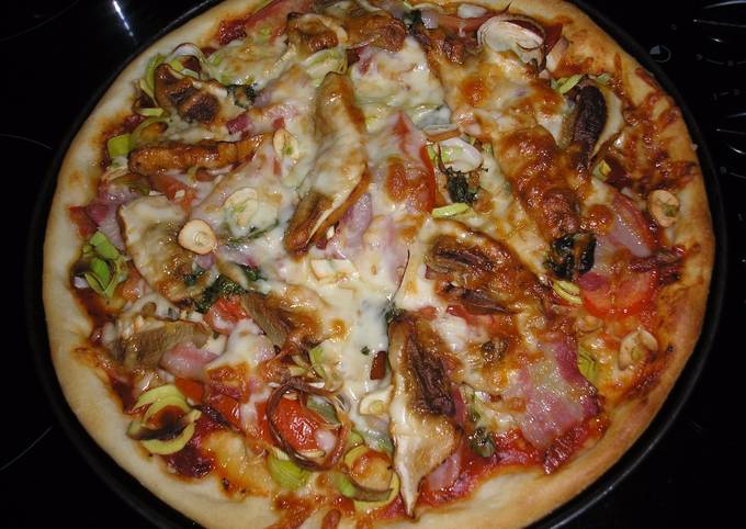Vargányás pizza recept foto
