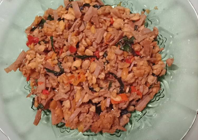Resep Kulit singkong tempe pedas Anti Gagal