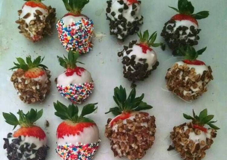Recipe of Any-night-of-the-week White Chocolate Dipped Strawberries
