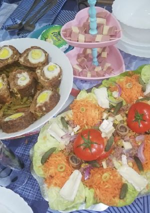 Une photo de Rôti de viande hachée farcis aux œufs