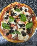 543. Pizza de chorizo y champiñones (principal pasta)