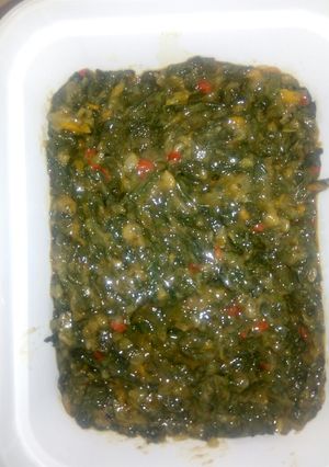 A picture of Creamy peppered beetroot leaves.