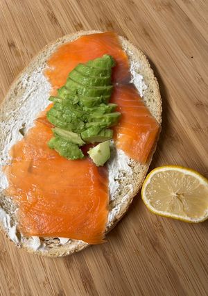 Une photo de Bruschetta XXL saumon fumé fromage frais