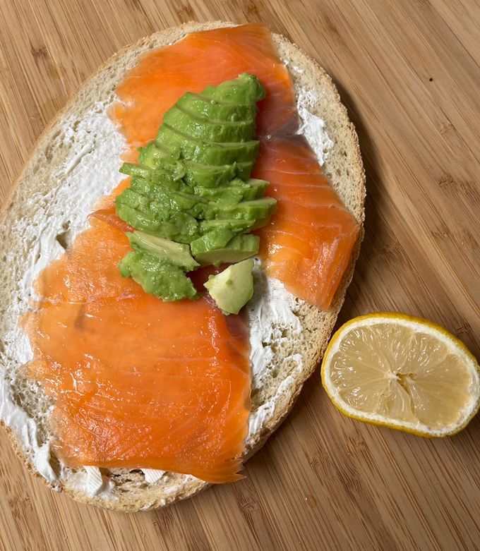 Une photo de Bruschetta XXL saumon fumé fromage frais