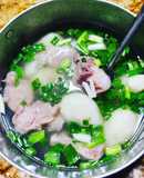 Canh củ từ hầm sườn non