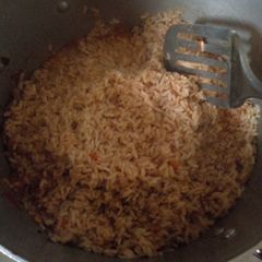 A picture of Jellof sardine rice.