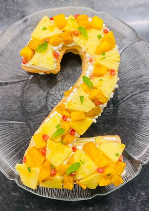Une photo de Cake number exotique 🥭