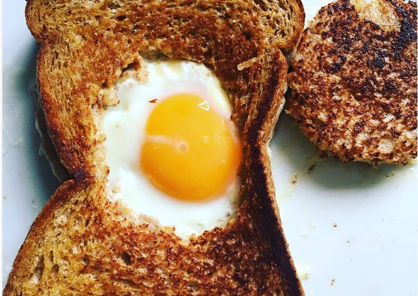 Simple Grilled Cheese and Fried Egg Sandwich