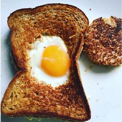 A picture of Simple Grilled Cheese and Fried Egg Sandwich.