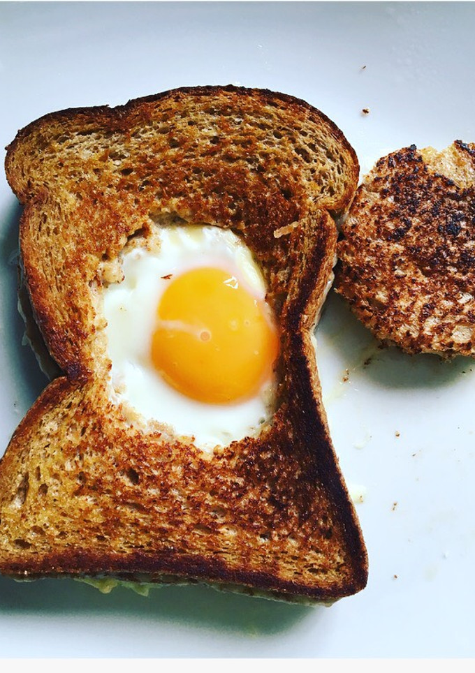 A picture of Simple Grilled Cheese and Fried Egg Sandwich.