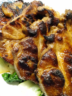 A picture of Cola marinated pork steaks.
