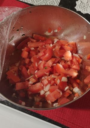 Foto de Salada de Tomate, Pimento e Cebola