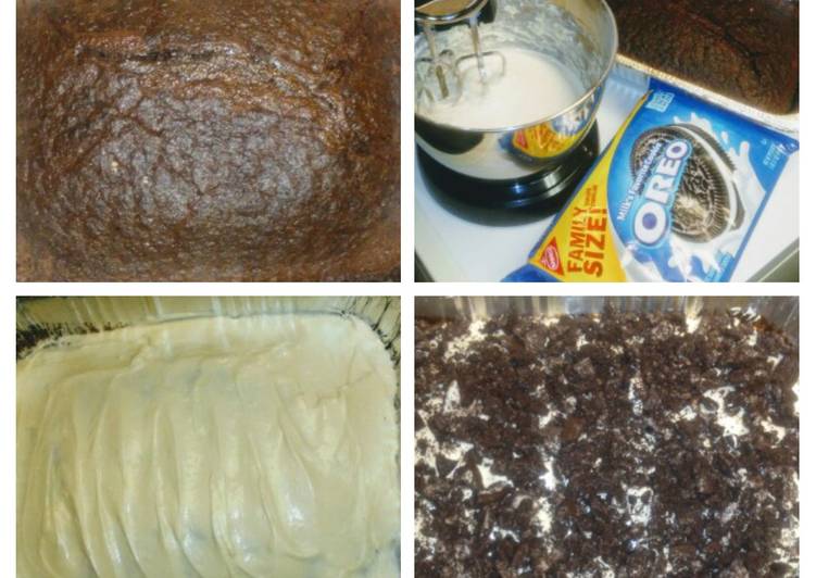 Steps to Make Homemade # 12 Plates Oreo Cake