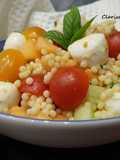 Salade estivale perlée aux crudités et melon
