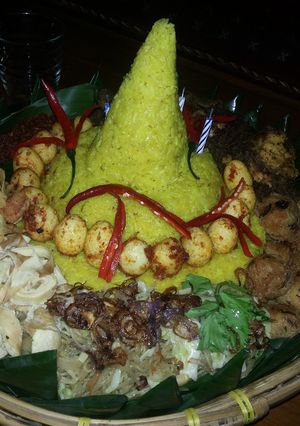 Foto resep nasi tumpeng sederhana